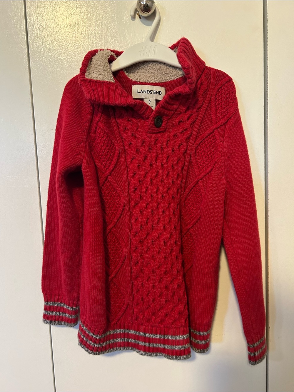 Lands End boys red sweater